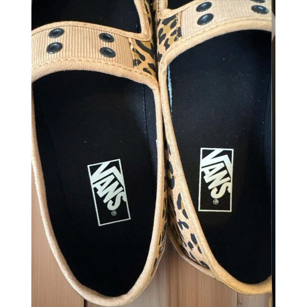 Vans Mary Jane Creeper Leopard Print Shoes Men/12 W/14 Grunge Core Punk Rare